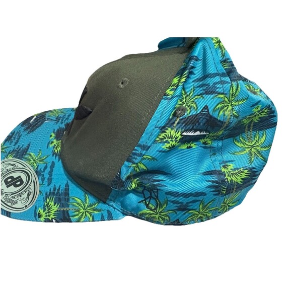 Double Portion Supply Snapback Hat ALOHA Floral Tropical Hawaiian Vaca Black Cap - Picture 11 of 11